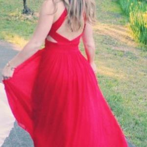 Red formal dress